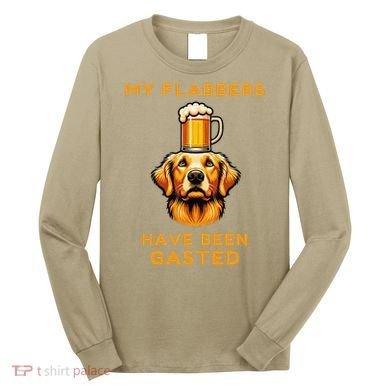 My Flabbers Have Been Gasted Distressed Retro Funny Dog Long Sleeve Shirt