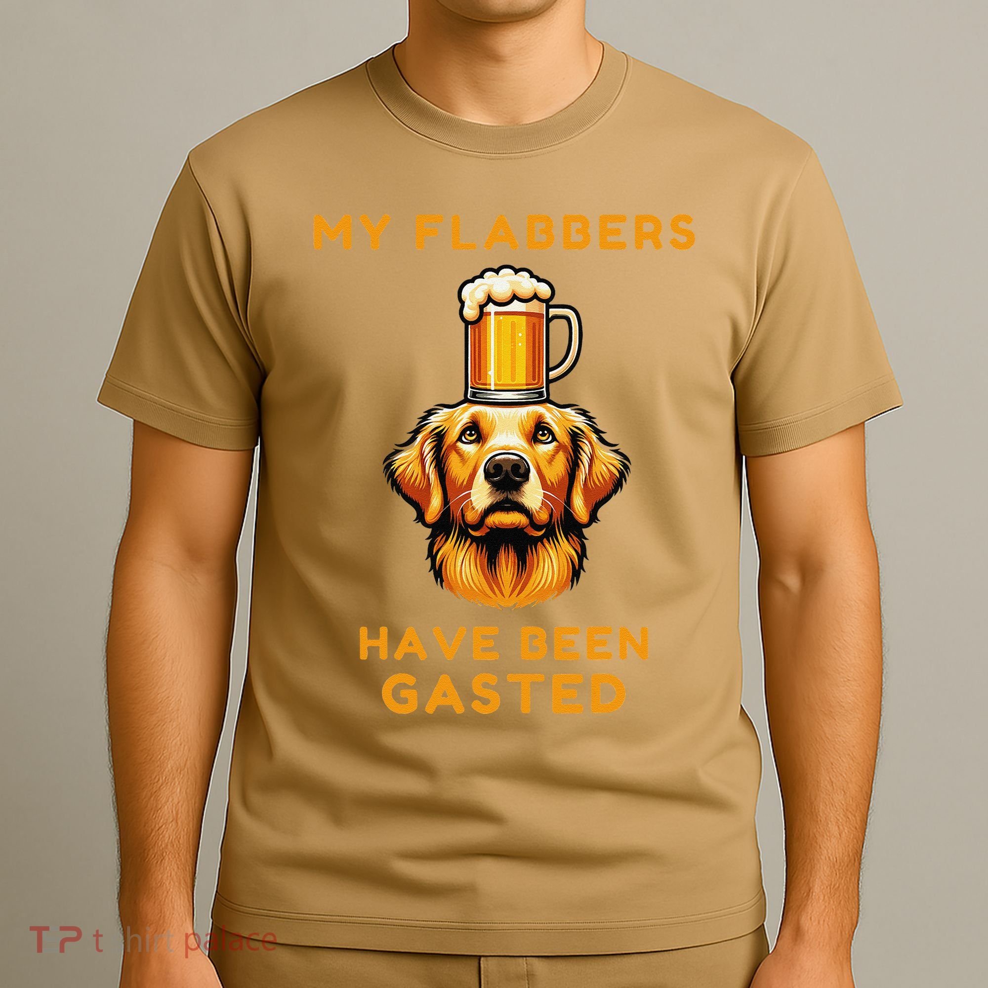 My Flabbers Have Been Gasted Distressed Retro Funny Dog T-Shirt