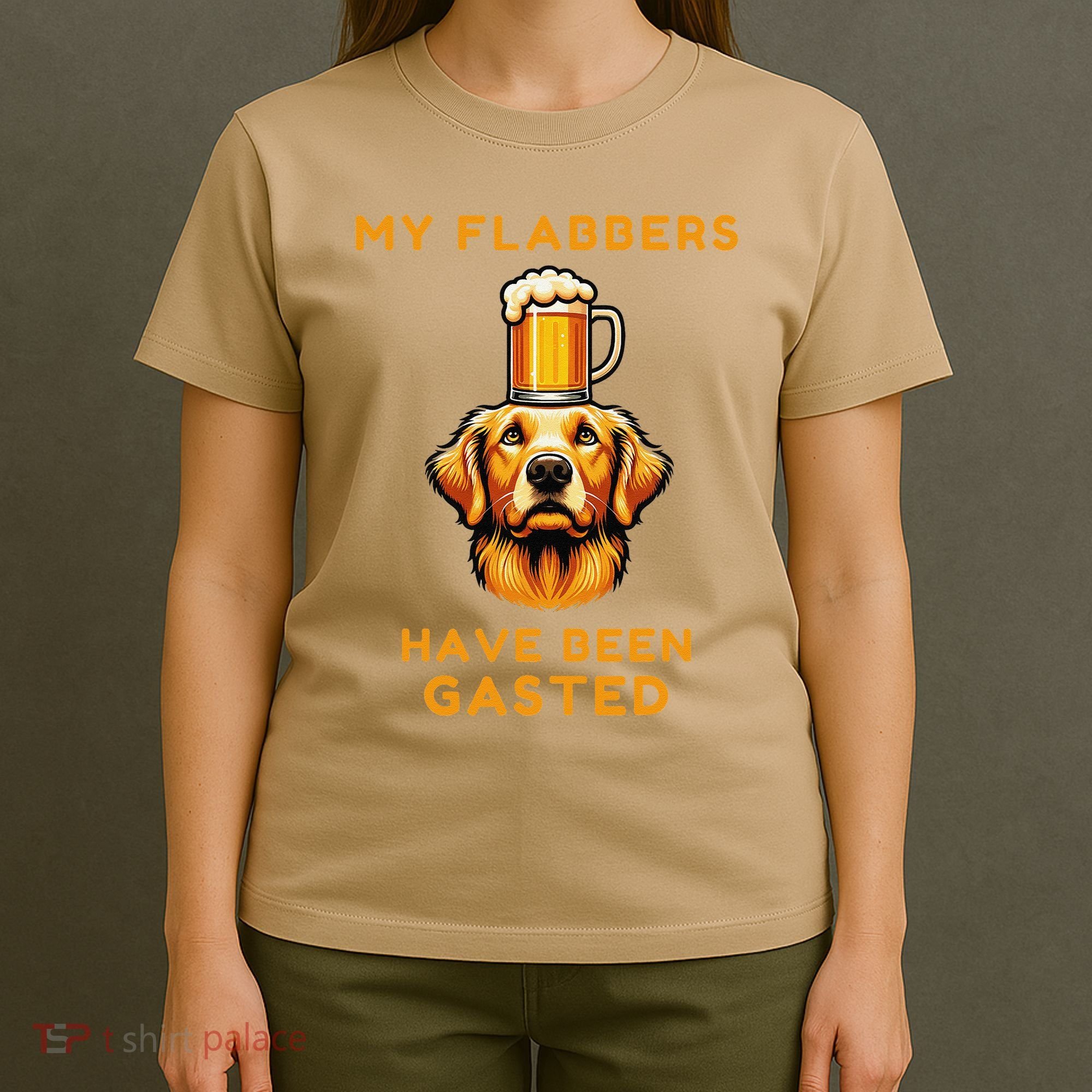 My Flabbers Have Been Gasted Distressed Retro Funny Dog T-Shirt