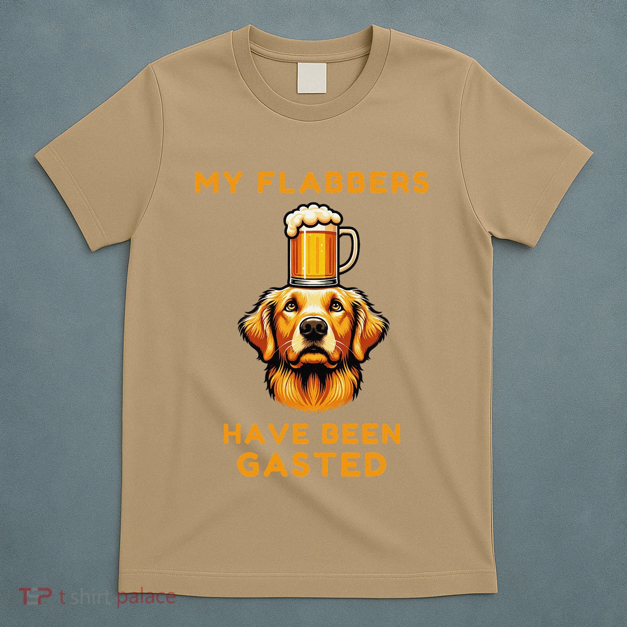 My Flabbers Have Been Gasted Distressed Retro Funny Dog T-Shirt