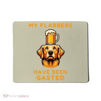 My Flabbers Have Been Gasted Distressed Retro Funny Dog Mousepad