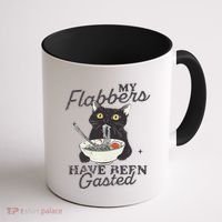 My Flabbers Have Been Gasted Distressed Retro Funny Cat Coffee Mug thumb 1