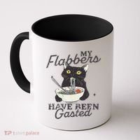 My Flabbers Have Been Gasted Distressed Retro Funny Cat Coffee Mug thumb 0