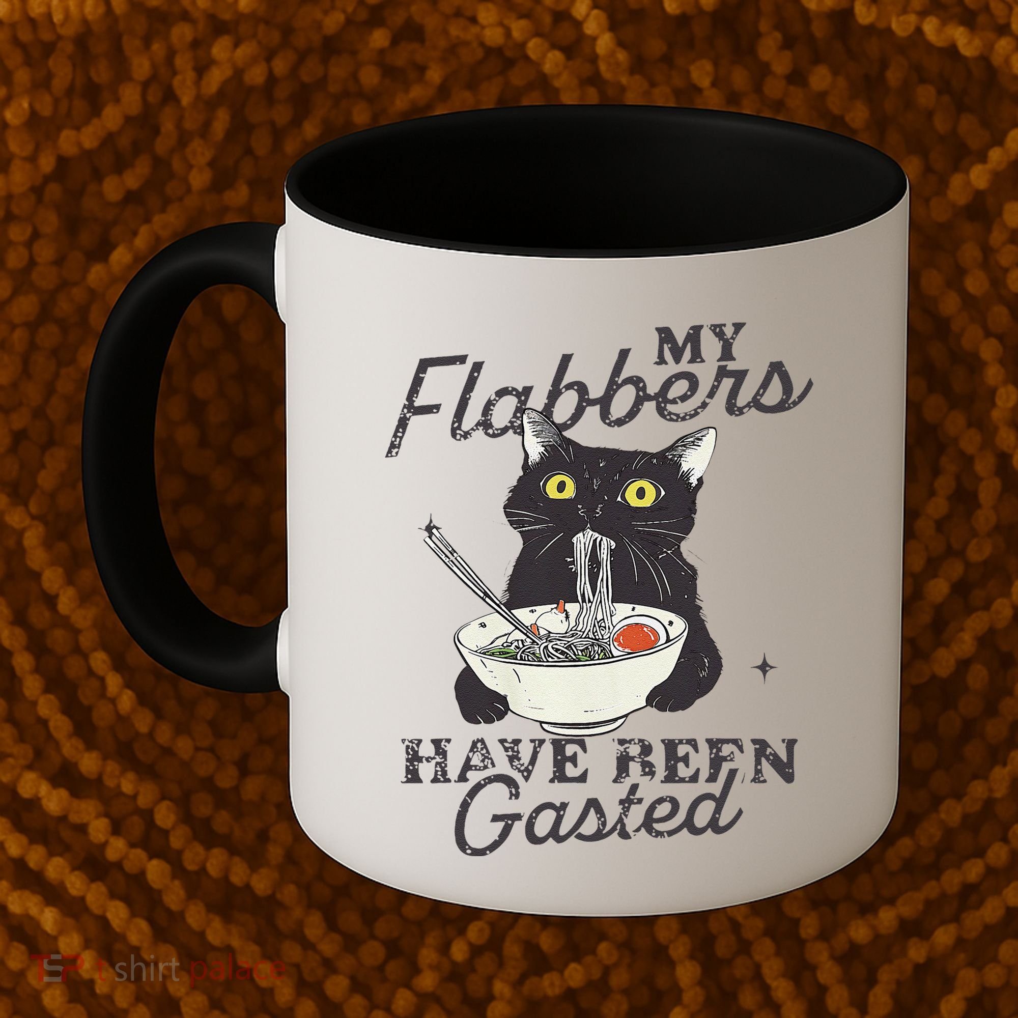 My Flabbers Have Been Gasted Distressed Retro Funny Cat Coffee Mug