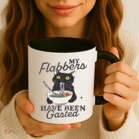 My Flabbers Have Been Gasted Distressed Retro Funny Cat Coffee Mug thumb 3