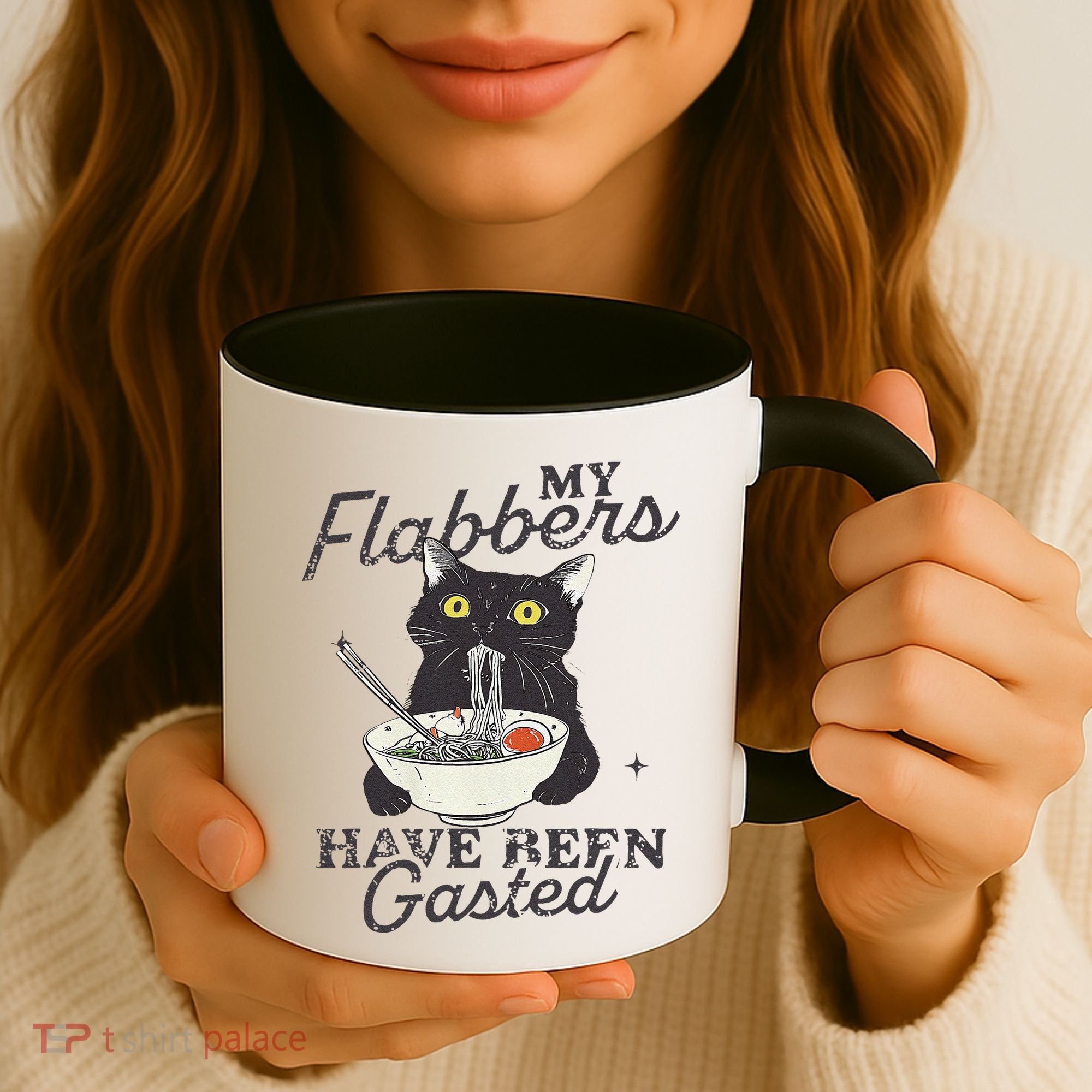 My Flabbers Have Been Gasted Distressed Retro Funny Cat Coffee Mug