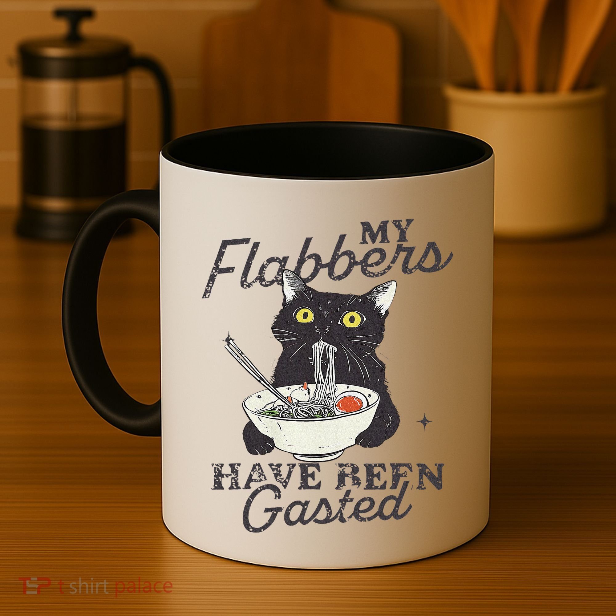 My Flabbers Have Been Gasted Distressed Retro Funny Cat Coffee Mug