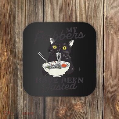 My Flabbers Have Been Gasted Distressed Retro Funny Cat Coaster