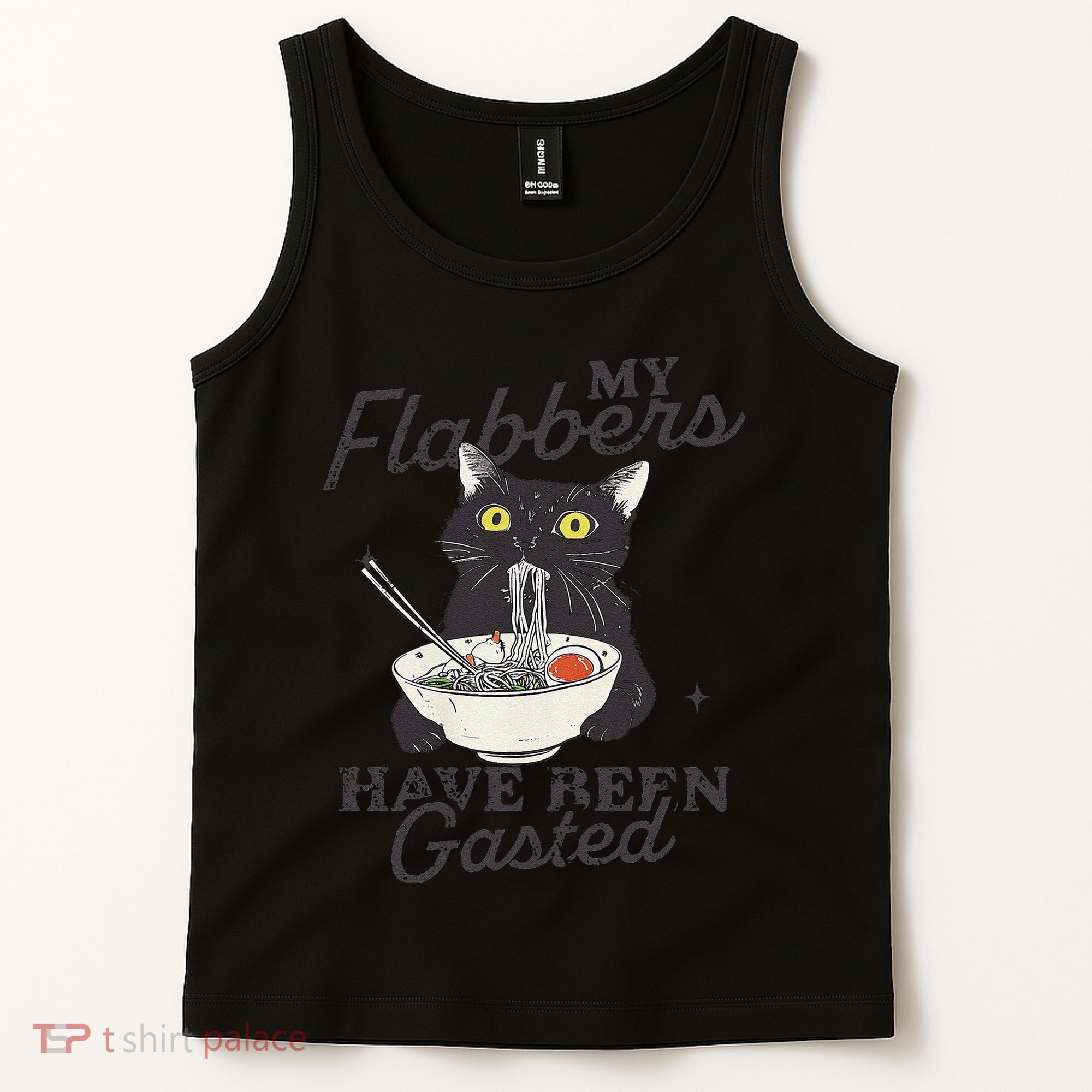 My Flabbers Have Been Gasted Distressed Retro Funny Cat Tank Top