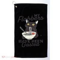 My Flabbers Have Been Gasted Distressed Retro Funny Cat Golf Towel thumb 0