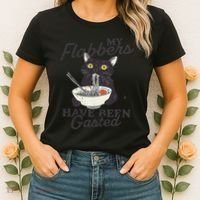 My Flabbers Have Been Gasted Distressed Retro Funny Cat Women's T-Shirt thumb 2