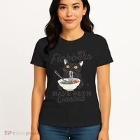 My Flabbers Have Been Gasted Distressed Retro Funny Cat Women's T-Shirt thumb 4