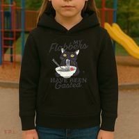 My Flabbers Have Been Gasted Distressed Retro Funny Cat Kids Hoodie thumb 3