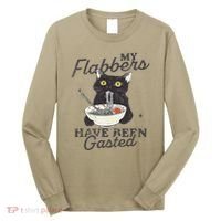 My Flabbers Have Been Gasted Distressed Retro Funny Cat Long Sleeve Shirt thumb 0