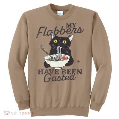 My Flabbers Have Been Gasted Distressed Retro Funny Cat Sweatshirt
