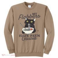 My Flabbers Have Been Gasted Distressed Retro Funny Cat Sweatshirt thumb 0