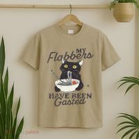 My Flabbers Have Been Gasted Distressed Retro Funny Cat T-Shirt thumb 2
