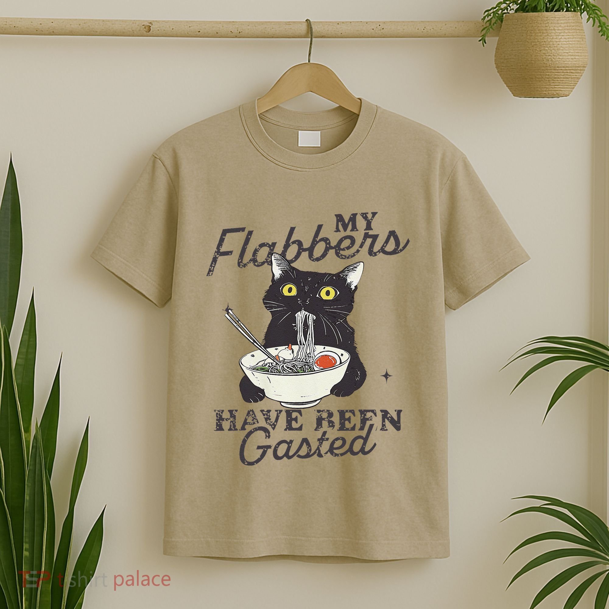 My Flabbers Have Been Gasted Distressed Retro Funny Cat T-Shirt