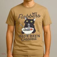 My Flabbers Have Been Gasted Distressed Retro Funny Cat T-Shirt thumb 3
