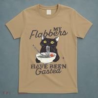 My Flabbers Have Been Gasted Distressed Retro Funny Cat T-Shirt thumb 5