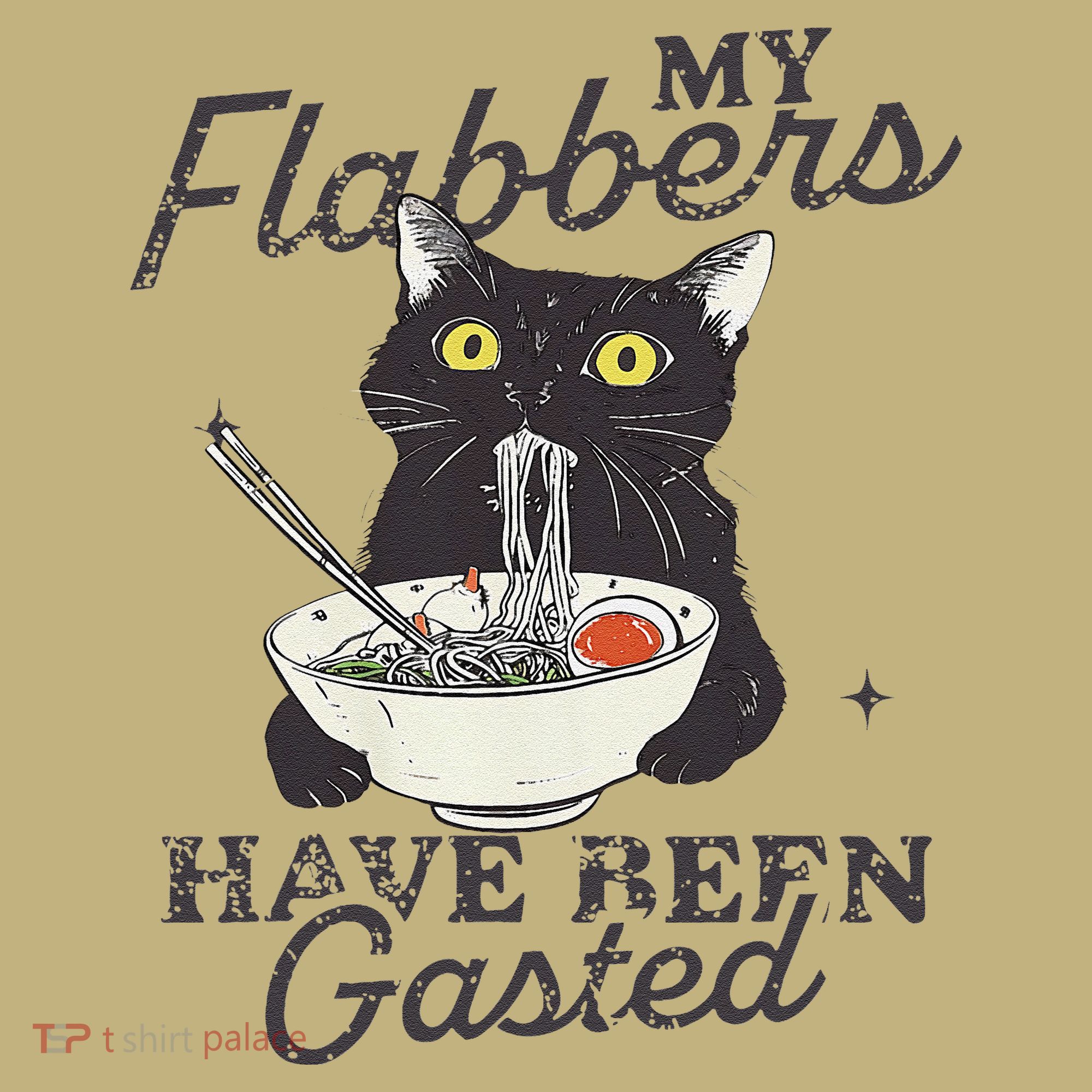 My Flabbers Have Been Gasted Distressed Retro Funny Cat T-Shirt