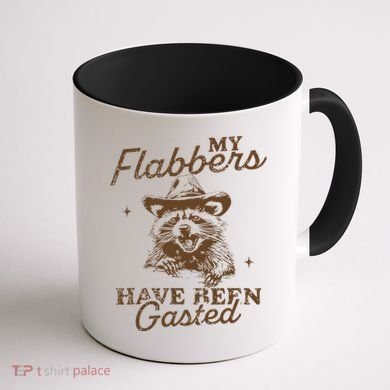 My Flabbers Have Been Gasted Distressed Retro Raccoon Coffee Mug back