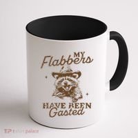 My Flabbers Have Been Gasted Distressed Retro Raccoon Coffee Mug thumb 1