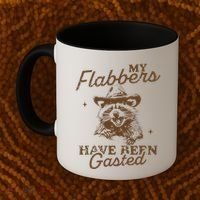 My Flabbers Have Been Gasted Distressed Retro Raccoon Coffee Mug thumb 2