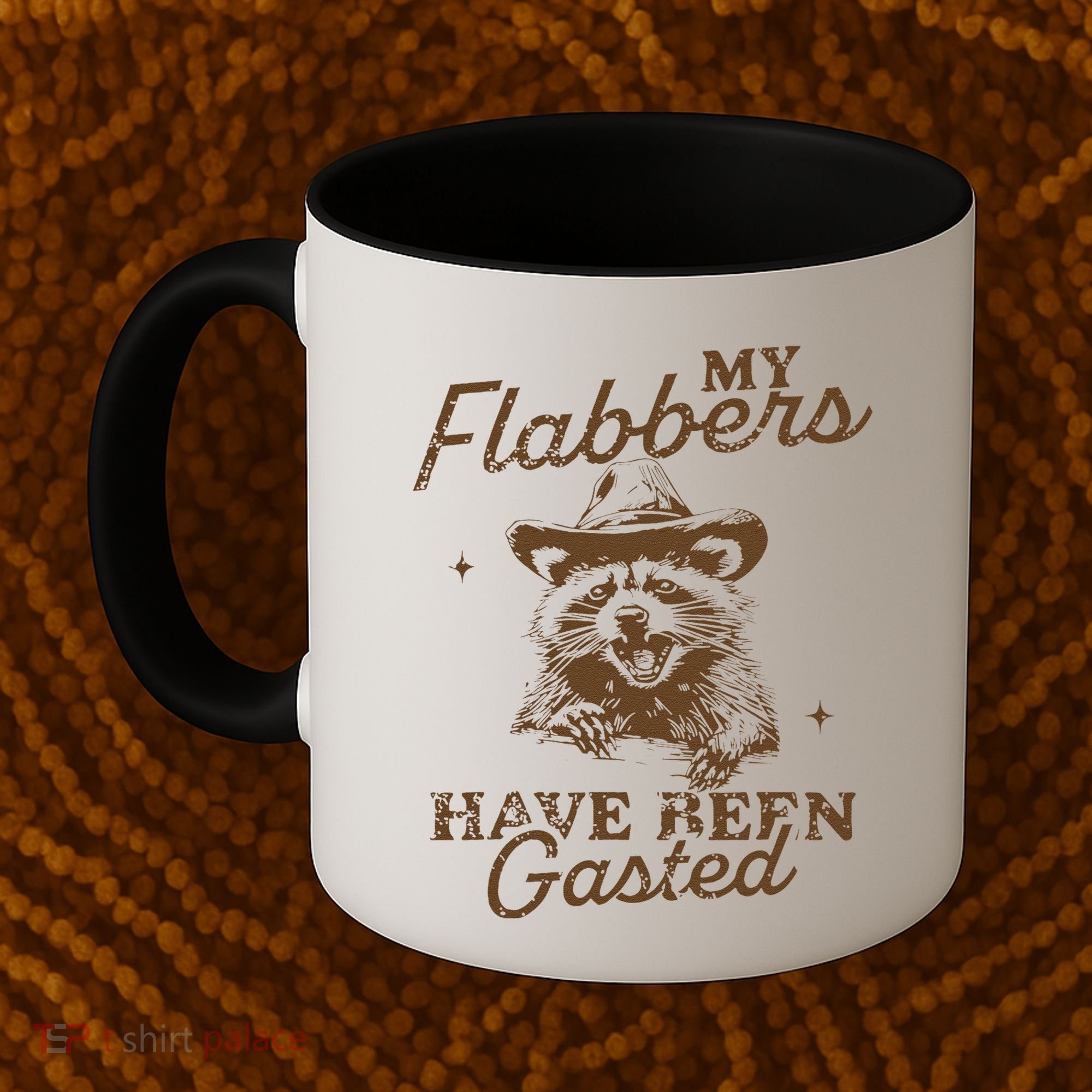 My Flabbers Have Been Gasted Distressed Retro Raccoon Coffee Mug