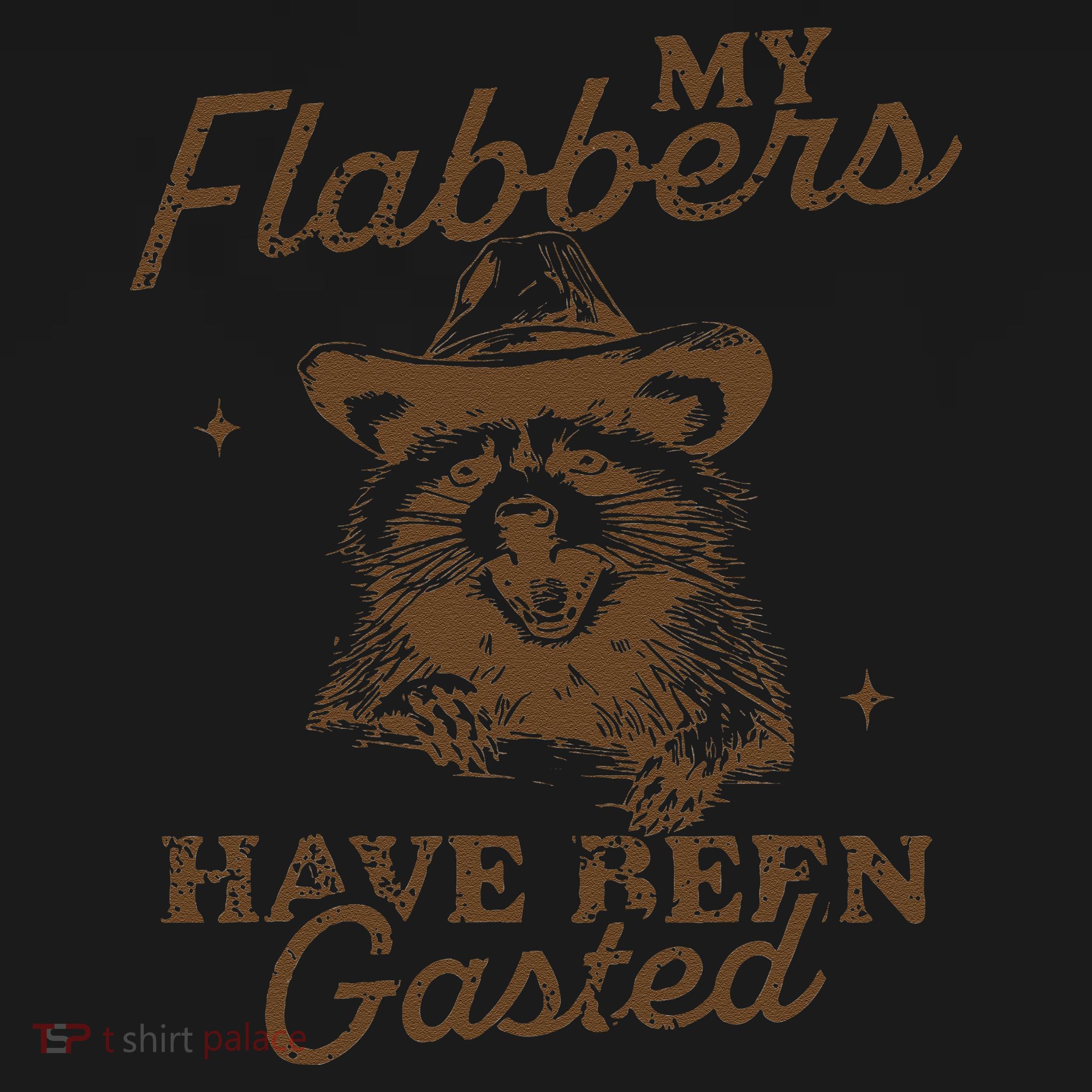 My Flabbers Have Been Gasted Distressed Retro Raccoon Pajama Set