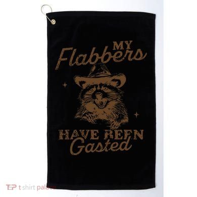 My Flabbers Have Been Gasted Distressed Retro Raccoon Golf Towel