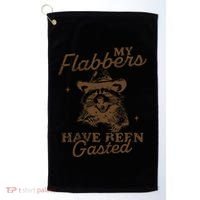 My Flabbers Have Been Gasted Distressed Retro Raccoon Golf Towel thumb 0
