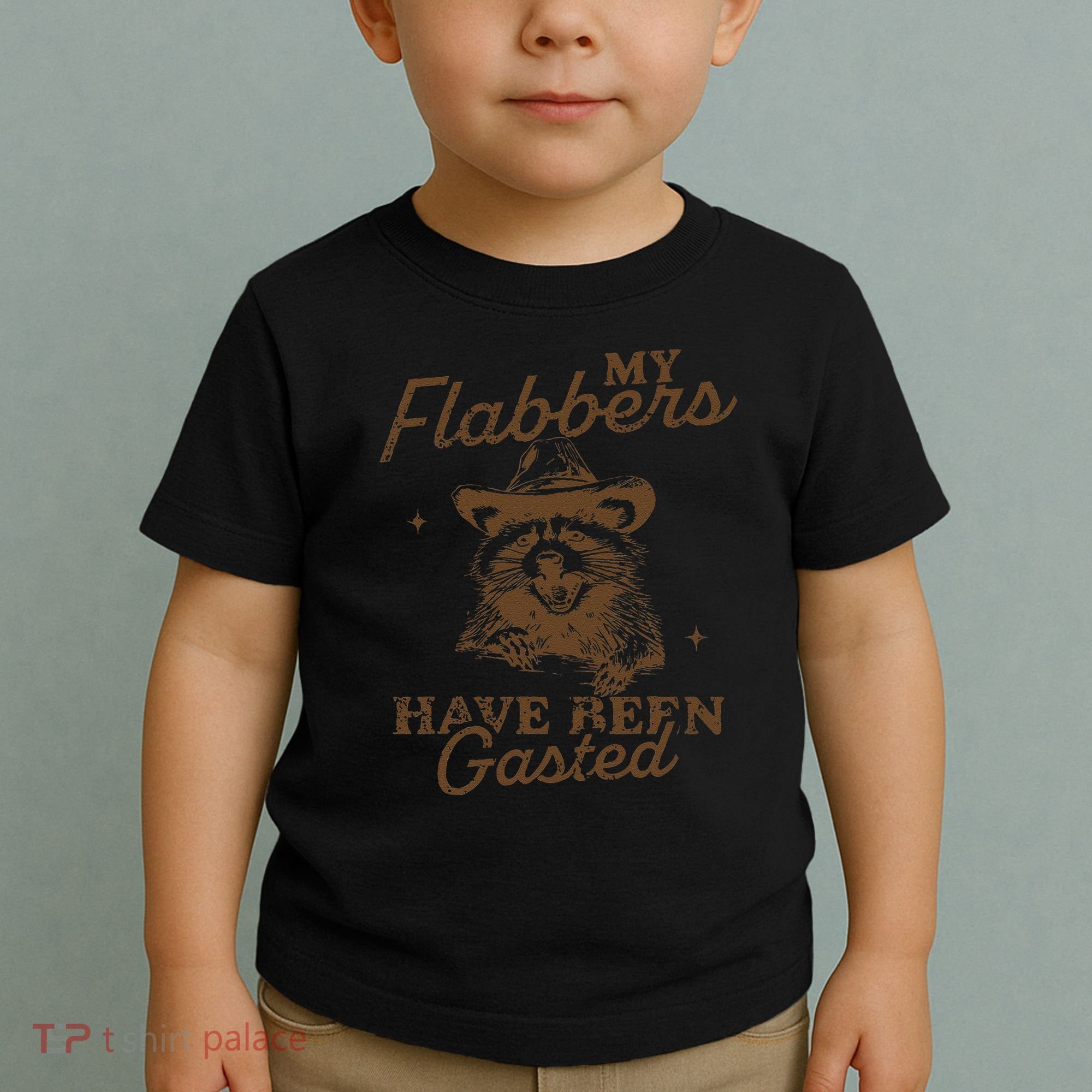 My Flabbers Have Been Gasted Distressed Retro Raccoon Toddler T-Shirt