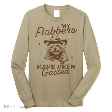My Flabbers Have Been Gasted Distressed Retro Raccoon Long Sleeve Shirt