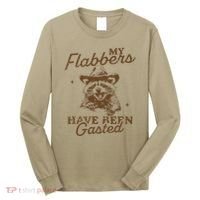 My Flabbers Have Been Gasted Distressed Retro Raccoon Long Sleeve Shirt thumb 0