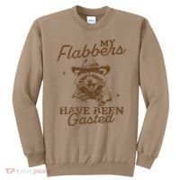 My Flabbers Have Been Gasted Distressed Retro Raccoon Sweatshirt thumb 0