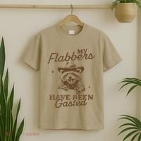 My Flabbers Have Been Gasted Distressed Retro Raccoon T-Shirt thumb 2