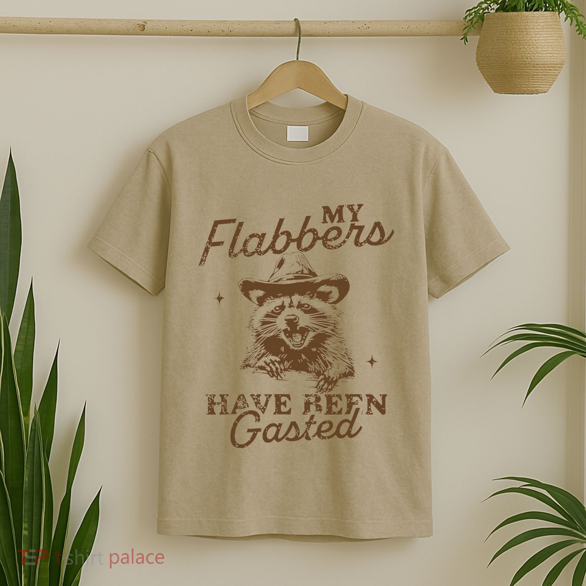 My Flabbers Have Been Gasted Distressed Retro Raccoon T-Shirt