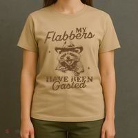 My Flabbers Have Been Gasted Distressed Retro Raccoon T-Shirt thumb 4