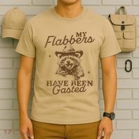 My Flabbers Have Been Gasted Distressed Retro Raccoon T-Shirt thumb 6