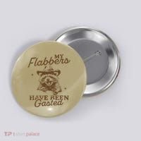 My Flabbers Have Been Gasted Distressed Retro Raccoon Button thumb 0