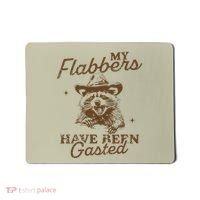My Flabbers Have Been Gasted Distressed Retro Raccoon Mousepad thumb 0