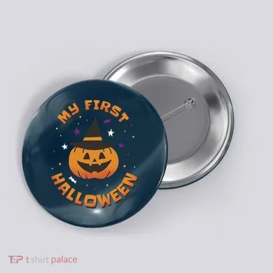 My First Halloween Pumpkin Button