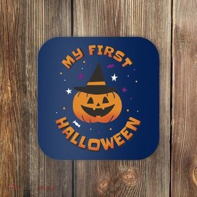 My First Halloween Pumpkin Coaster
