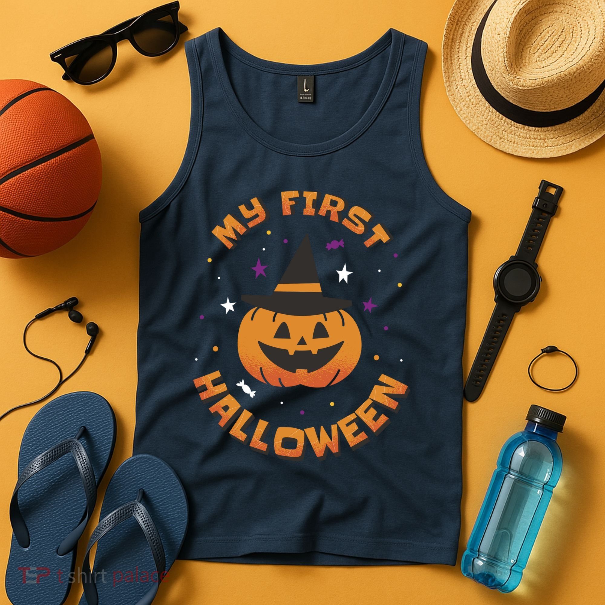 My First Halloween Pumpkin Tank Top