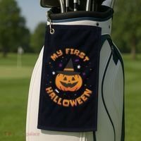 My First Halloween Pumpkin Golf Towel thumb 2