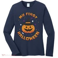 My First Halloween Pumpkin Women's Long Sleeve Shirt thumb 0