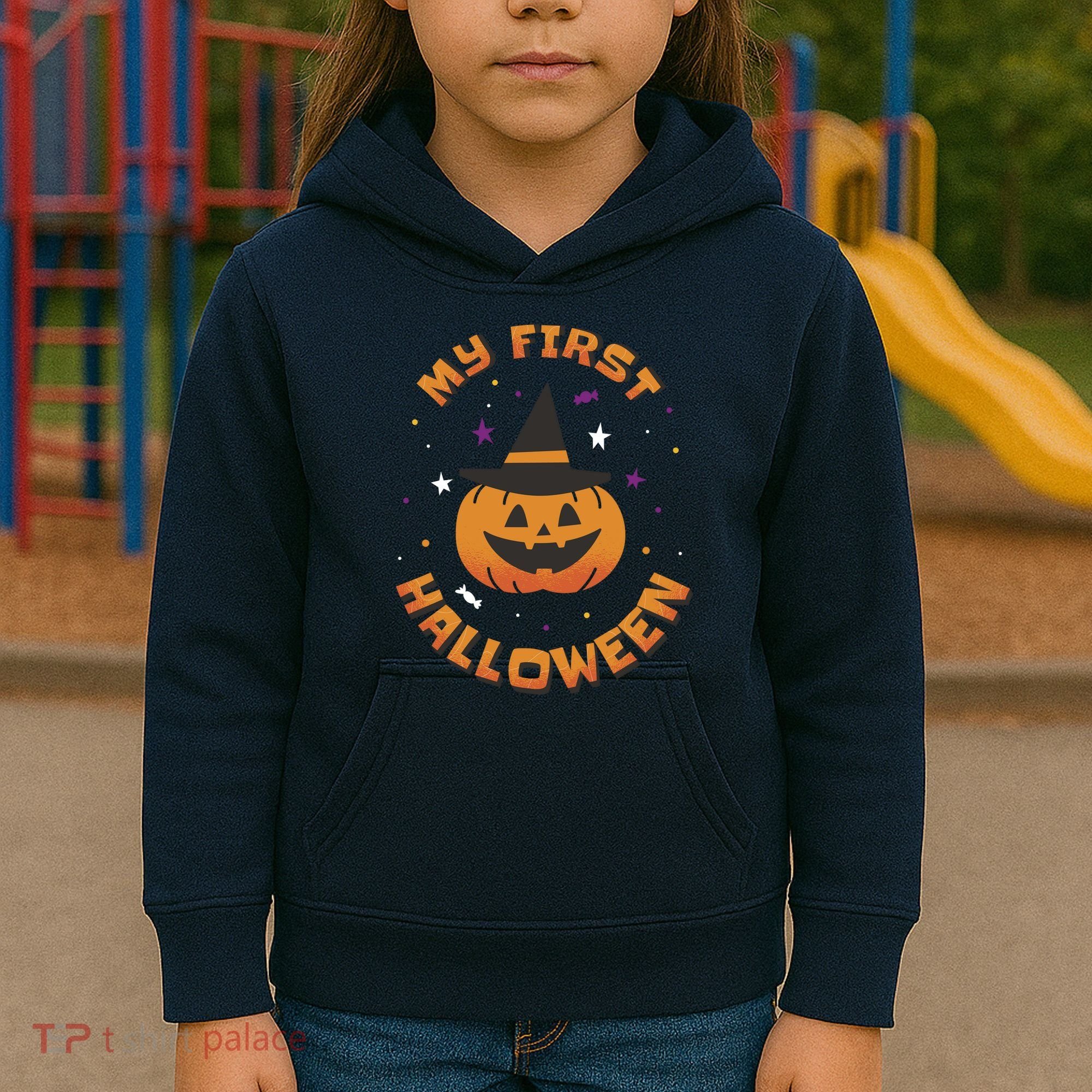 My First Halloween Pumpkin Kids Hoodie