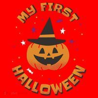 My First Halloween Pumpkin Santa Hat thumb 1