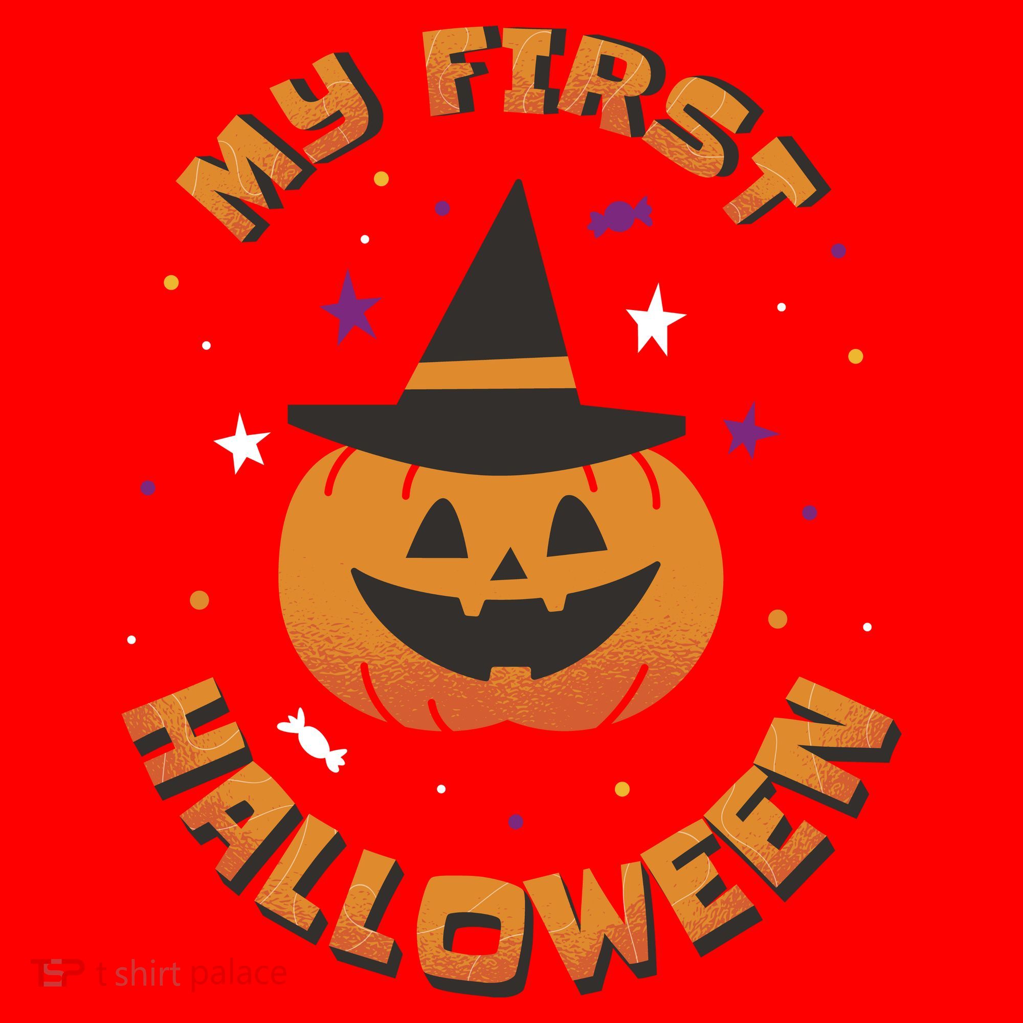 My First Halloween Pumpkin Santa Hat